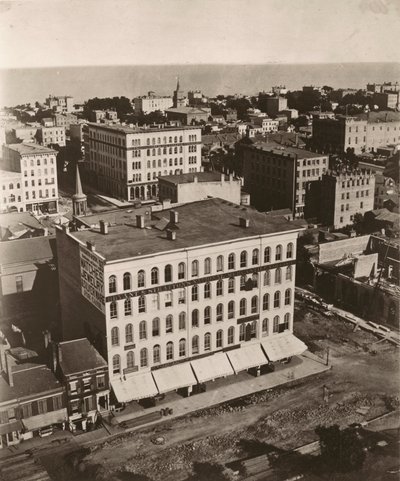 Kilátás kelet-délkeletre a chicagói bíróság kupolájából alkotó: Alexander Hesler
