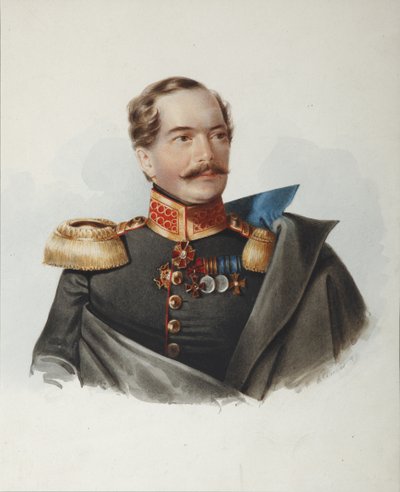 Dmitrij Alekszejevics Scserbatov gróf portréja 1818-1881, 1849 alkotó: Alexander Ivanovich Klünder