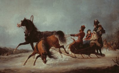 Erzsébet császárné szánkóban (olaj, vászon) alkotó: Alexander Ivanovich Sauerweid