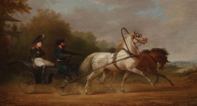 I. Sándor cár droschkit vezet (olaj, vászon) alkotó: Alexander Ivanovich Sauerweid
