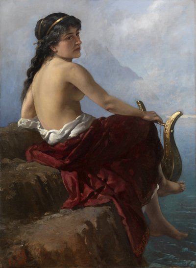 Sappho a Lefkada sziklán, 1889 alkotó: Alexander Izmailov