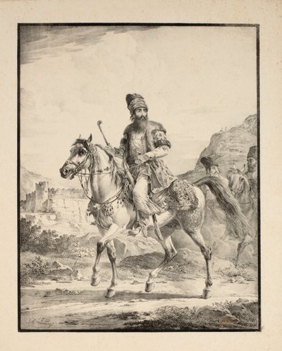 Perzsa lóháton, 1820 alkotó: Alexander Orlowski
