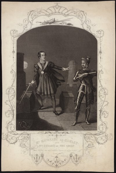 Mr Macready mint Hamlet és Mr Stuart mint A szellem alkotó: Alexander Reid