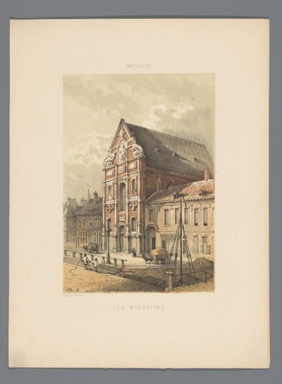 Ágoston-templom Maastrichtban Les Augustins (cím a tárgyon) Monuments de Maastricht (sorozat címe) alkotó: Alexander Schaepkens