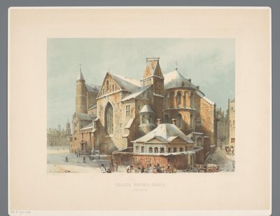 Onze-Lieve-Vrouwe-Basiliek te Maastricht Boldogasszony-templom, Maestricht (cím a tárgyon) Ősi építészeti emlékművek a 11. századtól a tizenharmadik századig Limburgsban (sorozat címe) alkotó: Alexander Schaepkens