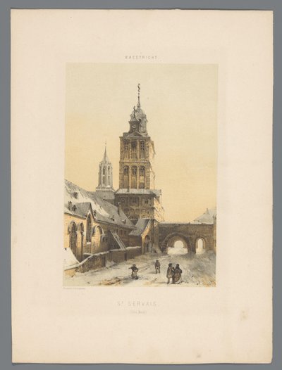 Szent Servatius-bazilika Maastrichtban St Servais (Côté Nord) (cím a tárgyon) Monuments de Maastricht (sorozat címe) alkotó: Alexander Schaepkens