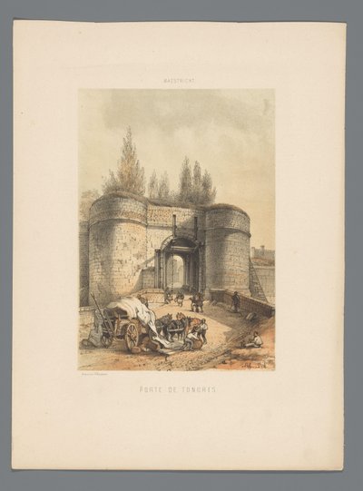 Tongerse kapu Maastrichtban Porte de Tongres (cím az objektumon) Monuments de Maastricht (sorozat címe) alkotó: Alexander Schaepkens