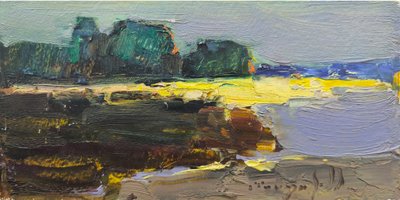 Élénk, absztrakt tájkép alkotó: Alexander Shandor