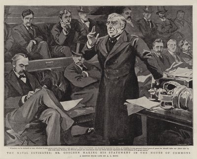 A haditengerészeti becslések, Goschen úr nyilatkozatot tesz az alsóházban alkotó: Alexander Stuart Boyd