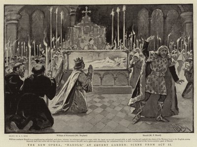 Az Új Opera, Harold, a Convent Gardenben, Jelenet a II. felvonásból alkotó: Alexander Stuart Boyd