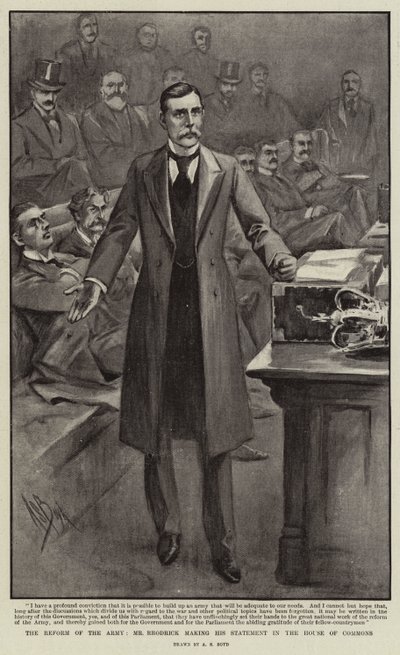 A hadsereg reformja, Rrodrick úr nyilatkozata az alsóházban alkotó: Alexander Stuart Boyd