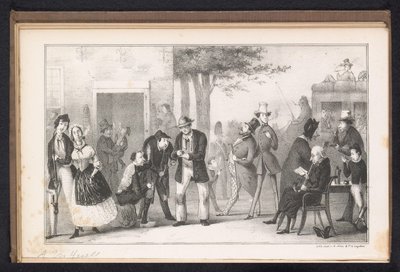 Rajzfilm Leideni diákalmanachban, 1843 A nikotin gyógynövény (cím a tárgyon) alkotó: Alexander Ver Huell