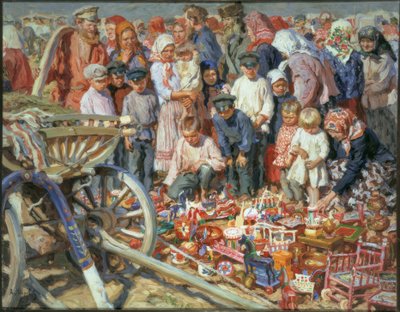 Játékárus a vásáron alkotó: Alexander Viktorowitsch Morawow