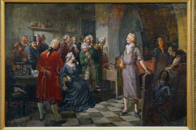 Erzsébet orosz császárné M.Lomonoszovnál alkotó: Alexander Vladimirovich Makovsky