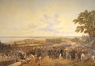 Carl XIV Johan (1763-1844) svéd király meglátogatta a bergi csatornazsilipeket 1819-ben, 1856-ban alkotó: Alexander Wetterling