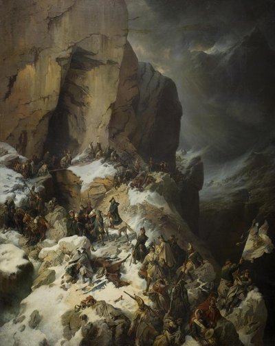 Szuvorov átkel a Panix-hágón, 1860 alkotó: Alexander von Kotzebue