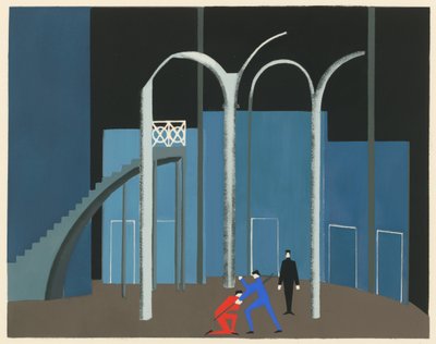 Festői dizájn a Décors de Théâtre portfólióból, 1930. alkotó: Alexandra Alexandrowna Exter