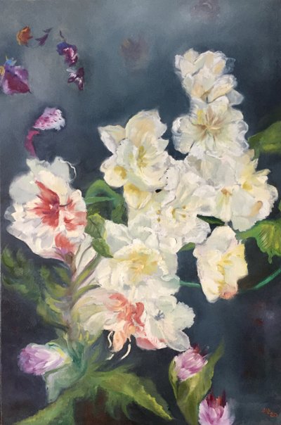 Puha, fehér virágok alkotó: Alexandra Higgins