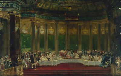 I. Napóleon esküvői lakomája a Tuileriákban, április 2. alkotó: Alexandre (1770 1844) Dufay