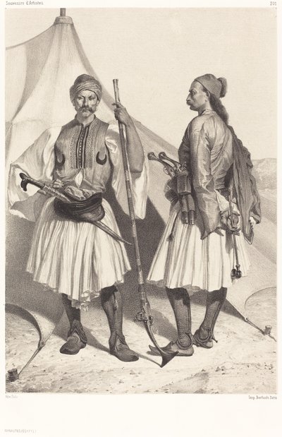 Arnautes, Egyiptom (albánok, Egyiptom) alkotó: Alexandre Bida