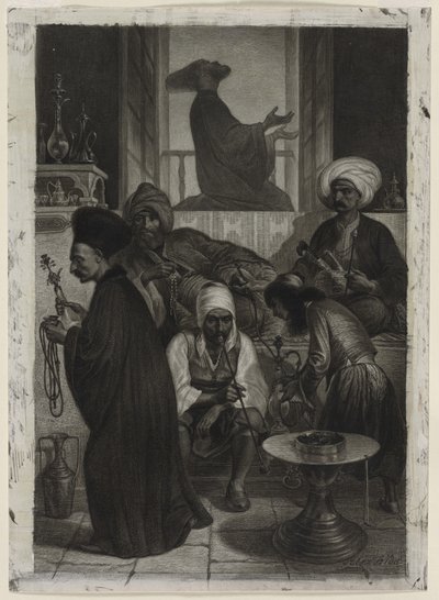 Kávézó Konstantinápolyban alkotó: Alexandre Bida