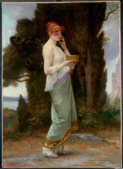 A. Cabanel, Psyche a Proserpina dobozával / Gem., 1881 alkotó: Alexandre Cabanel
