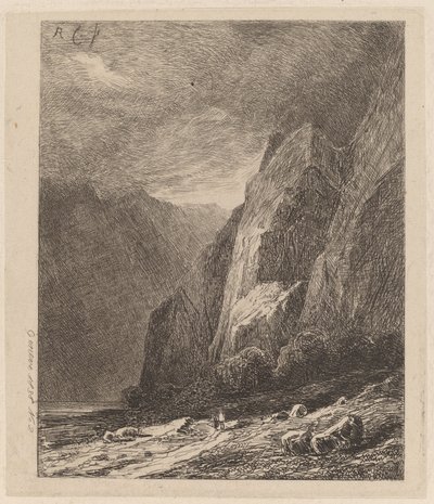 Sziklák a viharban alkotó: Alexandre Calame