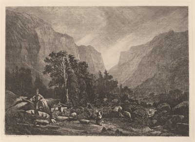 Pár egy romos ház mellett alkotó: Alexandre Calame
