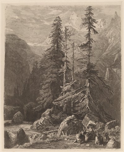 Alexandre Calame rézkarcpróbái, I, pl. 21 alkotó: Alexandre Calame