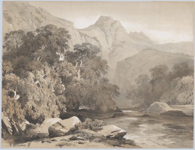 Táj, 19. század. alkotó: Alexandre Calame