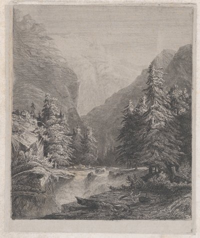 Táj, 19. század. alkotó: Alexandre Calame