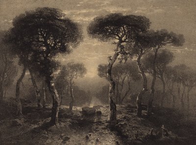 Táj fákkal alkotó: Alexandre Calame