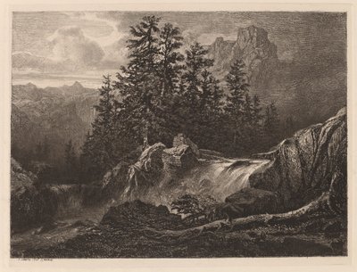 Hegyi vízesés alkotó: Alexandre Calame