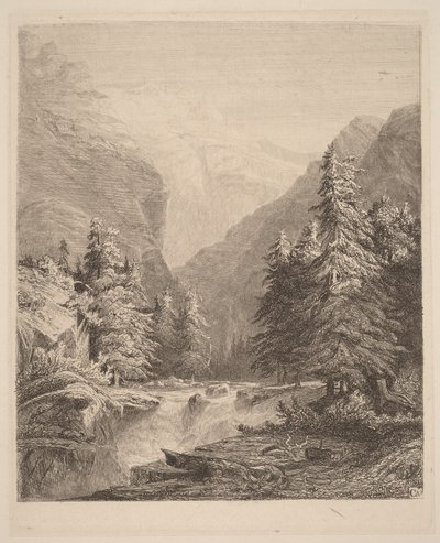 Hegyi vízesés alkotó: Alexandre Calame