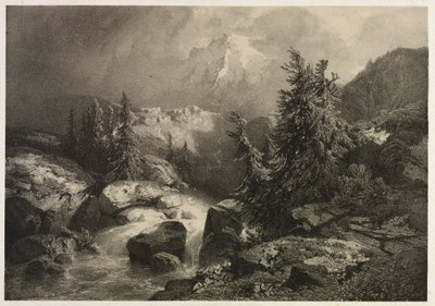 Vihar az Alpokban. alkotó: Alexandre Calame