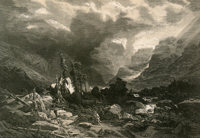 Vihar a Haslithalban, Berni Oberlandban alkotó: Alexandre Calame