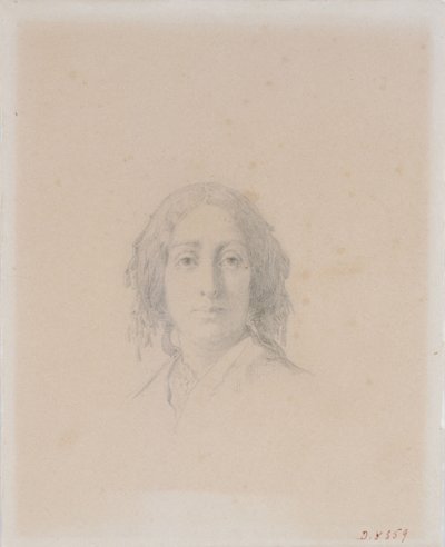 George Sand portréja. alkotó: Alexandre Damien Manceau