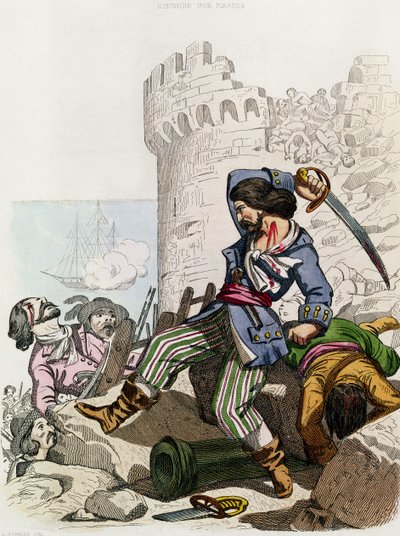 A Chevalier de Gramont, P. Christian „Histoire des Pirates” című művéből, A. Catel metszete, 1852 alkotó: Alexandre Debelle