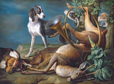 Halottak csendélete vadászkutyákkal, 1730 alkotó: Alexandre Francois Desportes
