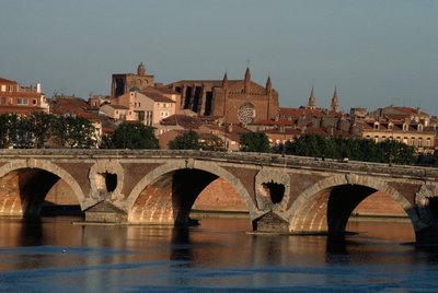 Pont-Neuf a Garonne folyó felett, Toulouse, Midi-Pyrénées, Franciaország alkotó: Nicolas Toussaint Charlet