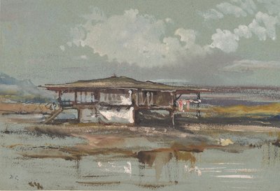 Egy ház Törökországban, 1820-60. alkotó: Alexandre Gabriel Decamps