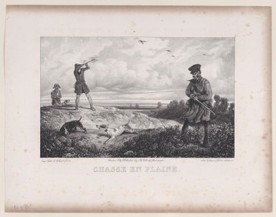 Vadászat a mezőn, a Vadászjelenetek sorozatból, 1829. alkotó: Alexandre Gabriel Decamps