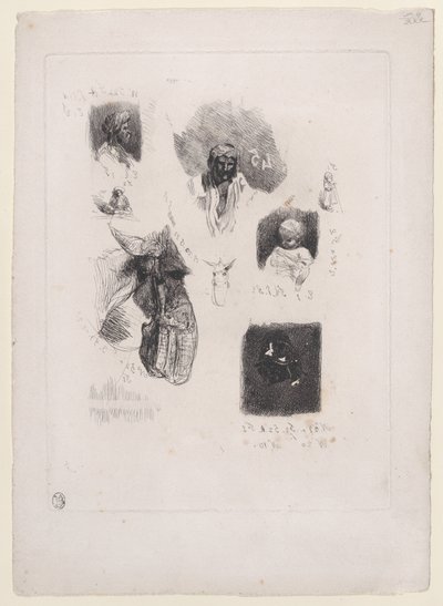 Vázlatok levele, 1833-38. alkotó: Alexandre Gabriel Decamps