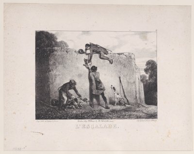 The Climb, a Vadászjelenetek című sorozatból, 1829. alkotó: Alexandre Gabriel Decamps