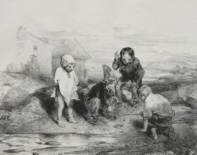 A Döntő dobás. alkotó: Alexandre Gabriel Decamps