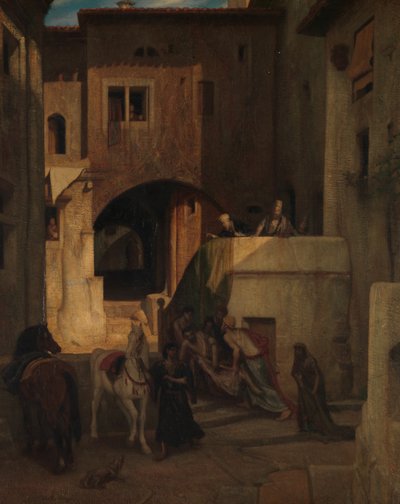 Az irgalmas szamaritánus, 1853-ban. alkotó: Alexandre Gabriel Decamps