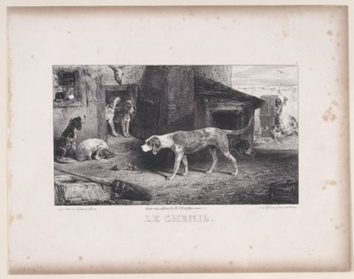 The Kennel, a Hunting Scenes sorozatból, 1829. alkotó: Alexandre Gabriel Decamps