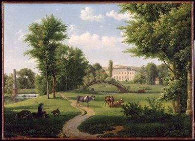 Kilátás a Chateau de Villers-Saint-Paulra, Senlis közelében alkotó: Alexandre Hyacinthe Dunouy