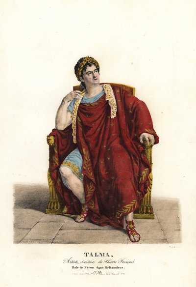 Francois Joseph Talma, mint Néró a Britannicusban, Jean Racine, Theatre Français alkotó: Alexandre Marie Colin