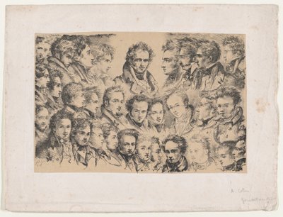Girodet és tanítványai, kb. 1817. alkotó: Alexandre Marie Colin